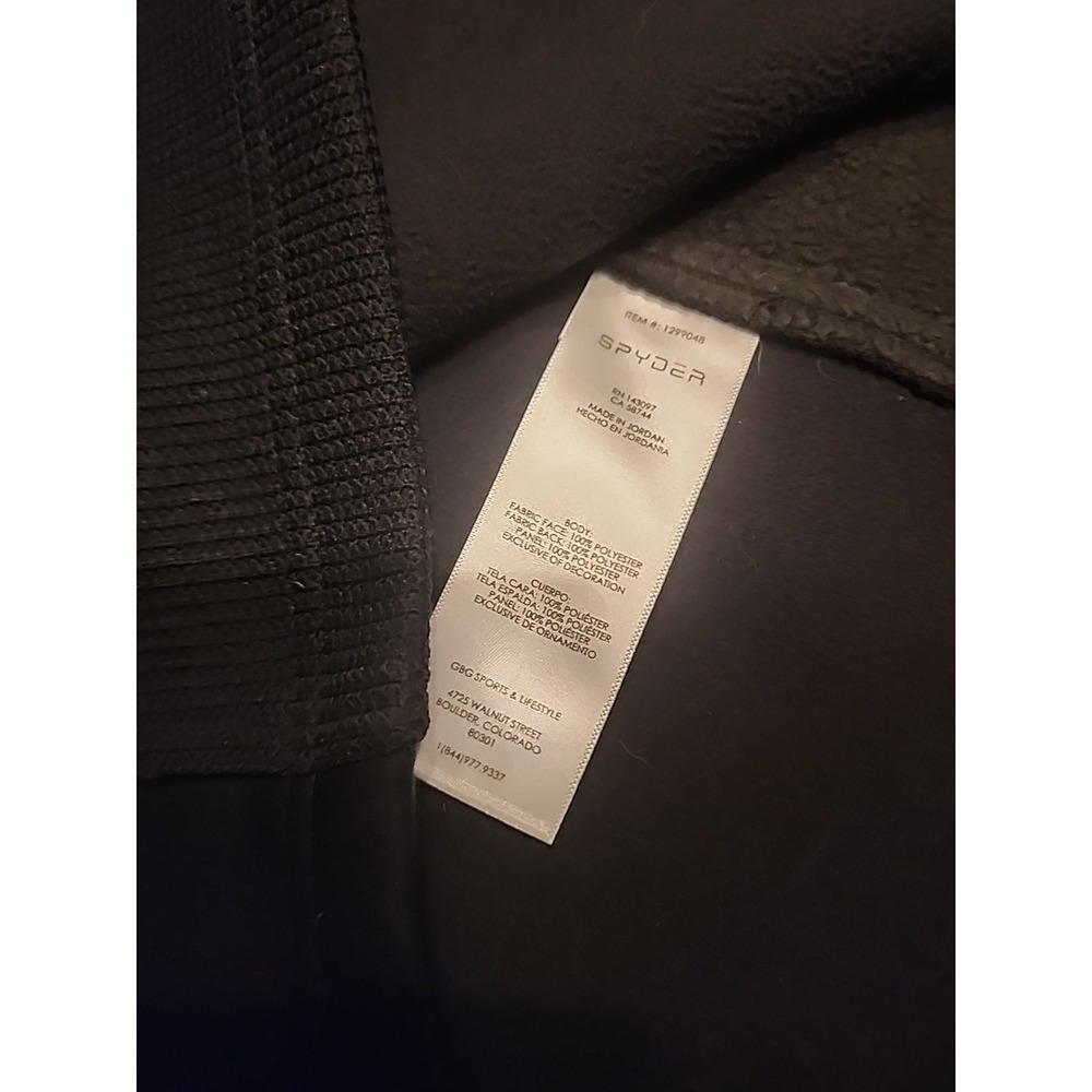 SPYDER Half Zip Midweight Core Sweater In Black - Size L - Style #199306 - Picture 4 of 6